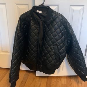 Good American brand faux leather jacket